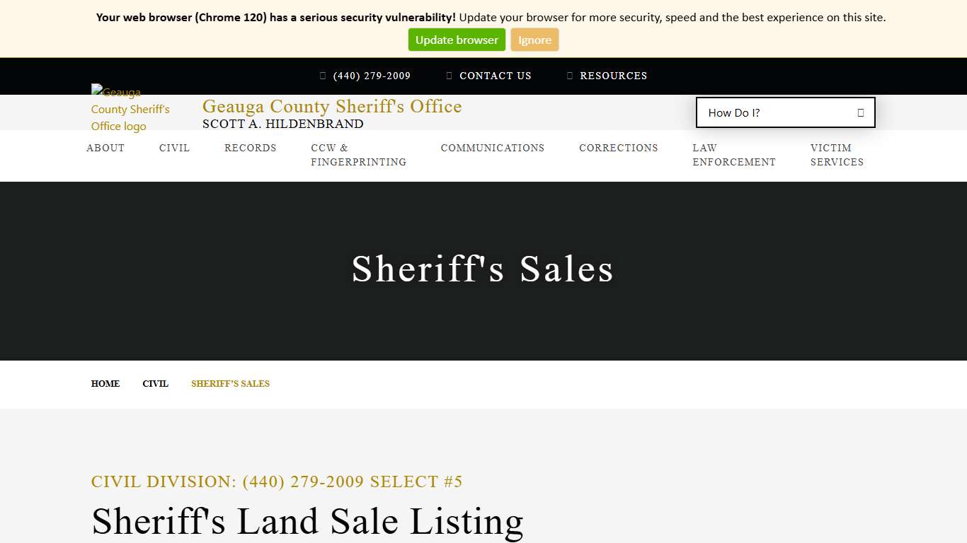 Sheriff’s Sales Geauga County Sheriff's Office